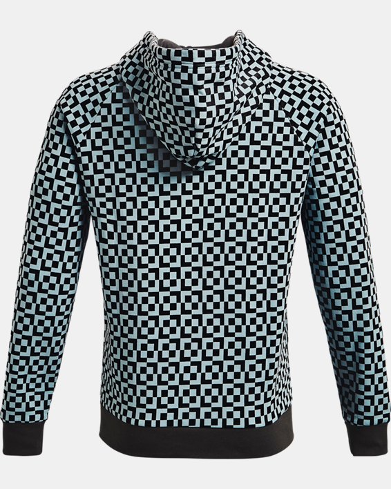 เสื้อฮู้ด UA Rival Fleece Geo Print สำหรับผู้ชาย, Blue, pdpMainDesktop image number 5